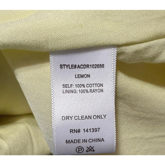 ASTR The Label Yellow Lemon NWT Cotton Rayon Smocked Ruffle Midi Dress Size S - Picture 10 of 11